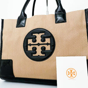 1円【入手困難品■定価10万】Tory Burch トリーバーチ エラ ロゴドン A4 ビジネスバッグ トート レザー メンズ レディース 大容量 ベージュ