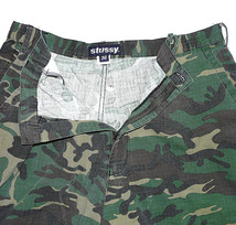 【送料￥520～】STUSSY（ステューシー）迷彩カモフラージュ柄 ハーフパンツ ■36 メンズ ■MADE IN USA アメリカ製 スケートボーダー_画像4