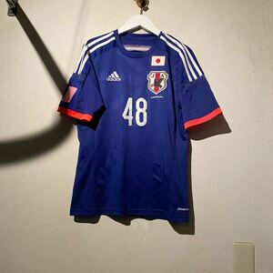 アディダス ADIDAS ユニフォーム SIZE S AKB48マーキング サッカー日本代表ユニフォーム ブルー 