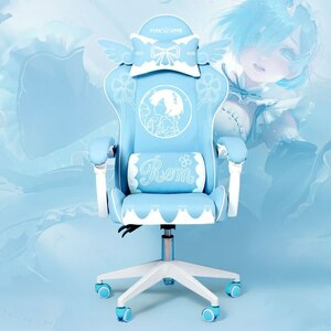 Re Zero from beginning . unusual world life Lem Remli Zero ge-ming chair desk chair game anime 2 next origin (Color : Blue, Size : 65*47*115cm)