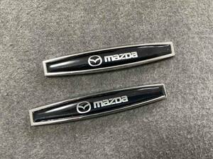 マツダ MAZDA カーステッカー エンブレム プレート フェンダーバッジ シール 金属製 送料無料 2個セット ●116番