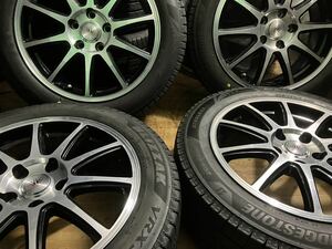 22年製BS VRX3 205/55R17&7J +48 114.3ロクサーニスポーツSP10 イボ付きバリ溝ノアヴォクシーキックスプリウスα新型60プリウスステップWGN