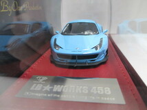 新品　1/43　ワンバイワンプロダクション　LBA102BL　LB☆WORKS　フェラーリ　458　ブルー　絶版_画像2