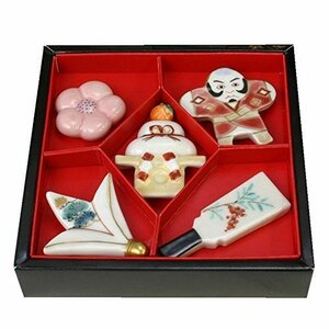 京焼！ ☆京のお正月・箸置セット☆ 新品 カトラリー 箸 小皿 小鉢 ギフト