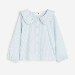 H&M エイチアンドエム 襟付き ストライプ ブラウス 135cm 長袖