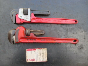 ｔ383★ＲＩＤＧＩＤ・ＡＲＭ　パイプレンチ　14インチ・350ｍｍ　2本