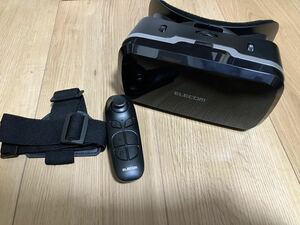 送料無料！　エレコム VRゴーグル スマートフォン対応 スタンダードタイプ リモコンセット ブラック VRG-M02RBK 数分使用後未使用！