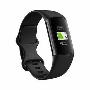 新品未開封【Suica対応】Fitbit Charge 6 トラッカー Obsidian/Black [最大7日間のバッテリーライフ/GPS搭載/スマートウォッチ]