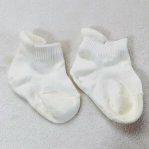 WS0344 baby white ( white ) plain slip prevention rubber attaching size 11-15