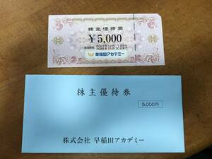 ★送料無　早稲田アカデミー 株主優待券　２０２４年１１月３０日まで