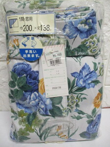 E704/未使用 1間 窓用 カーテン 花柄 200cm巾×138cm 丈 定価8400円
