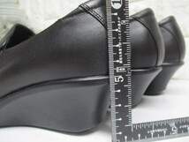 D610/未使用 22.0cm 2足セット レディース 婦人 ウォーキングシューズ 黒 ブラック 靴 まとめ売り_画像4
