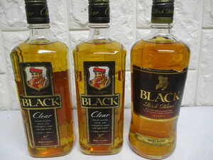 コ8/古酒 未開栓 BLACK NIKKA WHISKY CLEAR ブラック ニッカ クリア BLACK BLACK 700ml×3本セット まとめ売り 同梱不可 