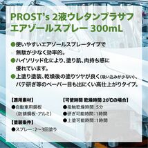 PROST’s 2液ウレタンプラサフスプレー ライトグレー 300mL /プラサフ 自動車用ウレタン塗料 サフェーサー エアゾール スプレー Z13_画像2