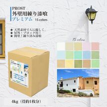 簡単！外壁用練り漆喰プレミアム 全15色 4kg（畳1枚分 約1.65m2）/PROST 練済み漆喰 日本製 左官 塗り壁 漆喰 ペイント 外壁用 漆喰 Z26_画像1