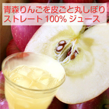 葉とらず りんごジュース 1000mg 12本 1ケース 青森産 100%ストレート果汁 無添加 リンゴジュース ジュース 青研_画像3