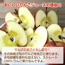 葉とらず りんごジュース 1000mg 12本 1ケース 青森産 100%ストレート果汁 無添加 リンゴジュース ジュース 青研_画像7