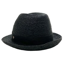 未使用 ヘレンカミンスキー ラフィア ハット 帽子 フリーサイズ スリランカ製 ブラック 23K25_画像3