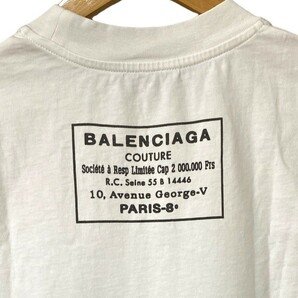 バレンシアガ レディース Tシャツ 半袖 XSサイズ ホワイト 白 23K05の画像4
