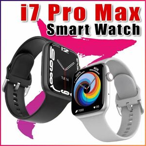 i7 Pro Max スマートウォッチ ブレスレット 時計 通話 睡眠 カメラ 防水 GPS Android iPhone