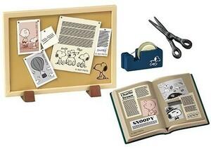 内袋未開封 リーメント◆Snoopy's VINTAGE WRITING ROOM　2.情報収集は抜かりなく　ミニチュア　スヌーピー ビンテージライティングルーム