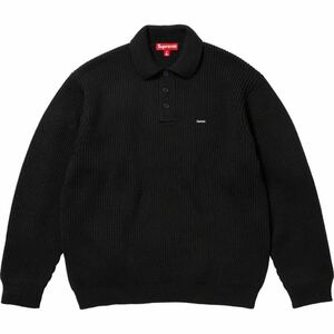 送料無料 L 黒 Supreme Small Box Polo Sweater Black シュプリーム スモール ボックスロゴ ポロセーター ブラック 23FW 新品未使用