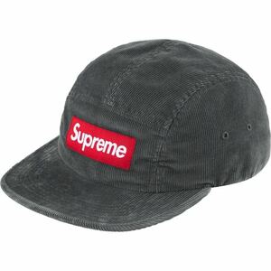 送料無料 グレー Supreme Corduroy Camp Cap Grey Box Logo 23FW シュプリーム コーデュロイ キャンプ キャップ ボックスロゴ 新品未使用