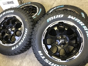 4本セット マッドクロス グレイス GRACE 16x7.0J 5/114.3 +38 GB/P MONSTA モンスタ マッドウォーリア M/T 215/70R16 WL フォレスター