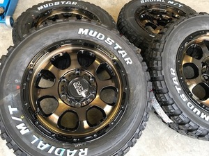 4本セット MAD CROSS GRACE 16x6.5J 6/139.7 +38 BRC/BK MUDSTAR radial M/T 215/65R16 ホワイトレター ハイエース 200系 ワゴン