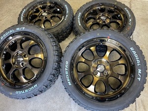 4本セット マッドクロス グレイス GRACE 16x6.0J 4/100 +42 BRC/BK MUDSTAR マッドスター ラジアル M/T 175/60R16 WL クロスビー アクア