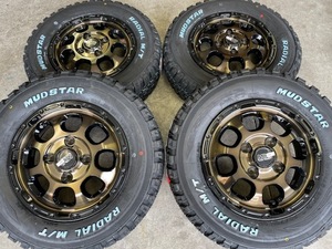 4本セット MAD CROSS GRACE 12x4.00B 4/100 +43 BRC/BK MUDSTAR radial M/T 145/80R12 80/78N ホワイトレター キャリー 軽トラ