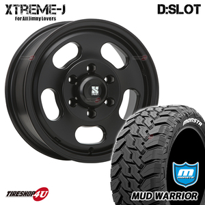 4本セット XTREME-J D:SLOT DSLOT 16x6.5J 6/139.7 +38 SBK MONSTA モンスタ マッドウォーリア M/T 215/70R16 WL ハイエース 200系