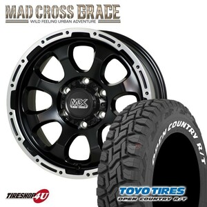 4本セット マッドクロス グレイス GRACE 17x8.0J 6/139.7 +20 GB/P TOYO トーヨー オープンカントリー R/T 285/70R17 WL FJクルーザー