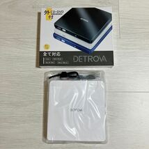 DETROVA 外付けDVD/CDドライブ DVDレコ CD/DVD-Rプレイヤー USB3.0&Type-C両用 Window/Linux/Mac OS対応 読み出し&書き込み エラー校正_画像1