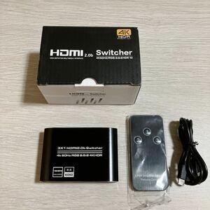 ミタス HDMI セレクター 4K対応 リモコン付 3入力 1出力 切替器 分配器 分配 AVセレクター ブルーレイ ゲーム PS4/5 switch PC テレビ