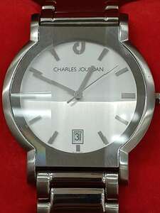 #9120 CHARLES JOURDAN シャルル ジョルダン CHARLES JOURDAN シャルルジョルダン 66.12 6440179 メンズ腕時計 付属品付　電池切れ