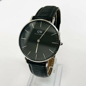 C-8108SI 【稼働品】 Daniel Wellington ダニエルウェリントン 腕時計 メンズ 革ベルト 黒文字盤 Classic B36S14 DW クォーツ 