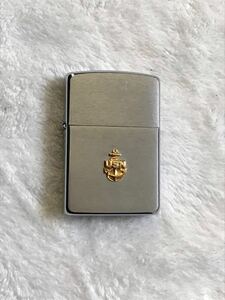 ZIPPO Zippo - oil lighter Gold gold Vintage America navy USN unused goods 1996 year made 