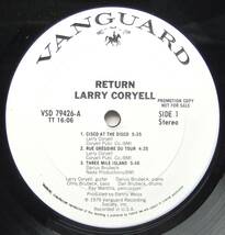 ◆ LARRY CORYELL / Return ◆ Vanguard VSD-79426 (promo) ◆_画像3