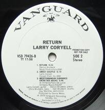 ◆ LARRY CORYELL / Return ◆ Vanguard VSD-79426 (promo) ◆_画像4