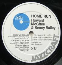 ◆ HOWARD McGHEE & BENNY BAILEY, SONNY REDD / Home Run ◆ Jazzcraft 5 (Denmark) ◆ V_画像4
