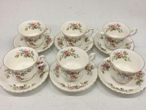 X452-I57-502 ROYAL ALBERT ロイヤルアルバート MOSS ROSE モスローズ カップ&ソーサー 茶器 食器 6客セット ⑥