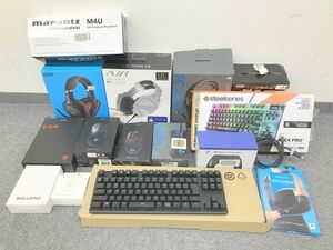 X225-I37-3535 Logic HX など ゲーミングキーボード ヘッドホン マイク まとめ売り 大量セット パソコン周辺機器 家電 配信機器 箱付き ⑯