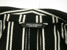 本物保証 DOLCE&GABBANA ドルチェ＆ガッバーナ ダブルジャケット メンズ 48SP ストライプ柄_画像2