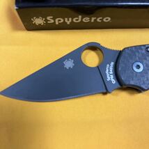 Spyderco スパイダルコ Paramilitary 3 カーボンファイバースケール　CPMS45VN バックスペーサー、ビーズ、オリジナルG10スケール付き_画像3