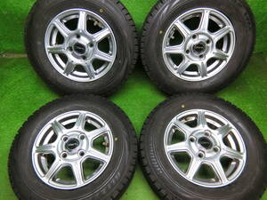 ★ バリ　8分山～9分山　美品 ★ 145/80R12 ★BS BLIZZAK VRX★12-4J 100 +42★ミラ エッセ ザッツ ライフ ミニカ等★4本set■N564