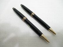 ネBH-22【ケース付】モンブランMONT BLANC■マイスターシュテックMEISTERSTUCK 0.5mmシャープペン＆ボールペンセット 黒■ブラック_画像3