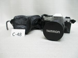 C-48【ケース付・ジャンク】ニコンNikon/タムロンTAMRON■FG ボディ＆レンズ TAMRON SP 1:2.8-3.8 35-80mm■昭和レトロ/長期保管品