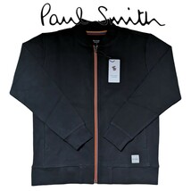 新品 ポールスミス Paul Smith ジップアップ スウェット M アーティストストライプ ブラック ラウンジウェア カラーライン メンズ_画像1