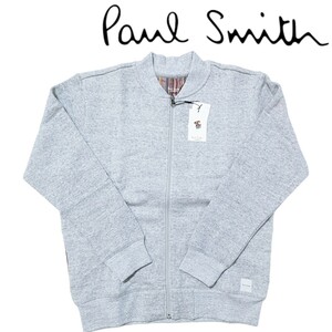 新品 ポールスミス Paul Smith 裏起毛 ジップアップ スウェット M マルチストライプ グレー杢 ラウンジウェア タグ付き 秋冬 メンズ